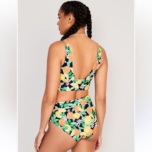 🏝️Old Navy Swim Top XL & Matching High-Waisted Cross-Front Swim Bottoms XXL🏝️
